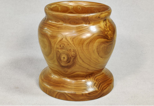 Handmade Wooden Pot / Russian Olive Burl Wood